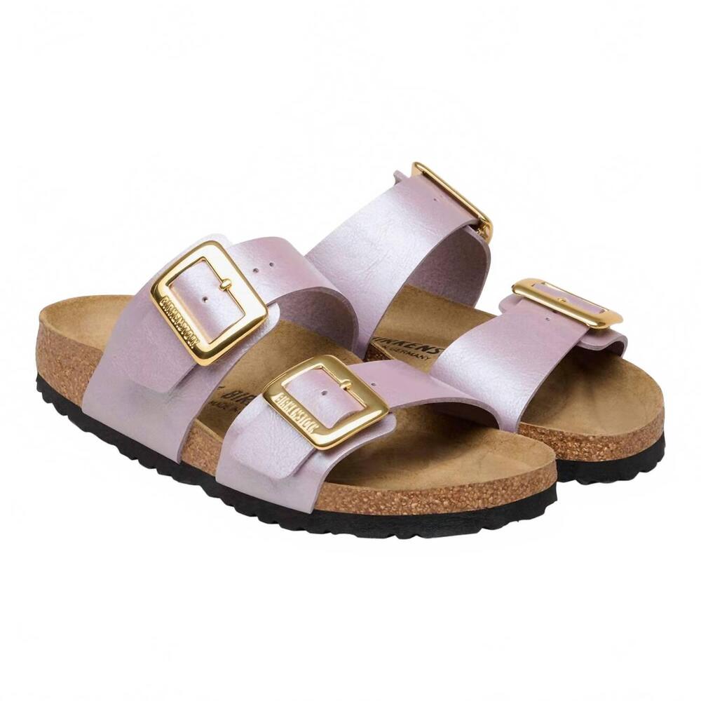 NEW BIRKENSTOCK women's sydney luxe buckle birko-flor sandal in graceful orchid